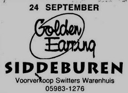 Golden Earring show ad September 24, 1993 Siddeburen